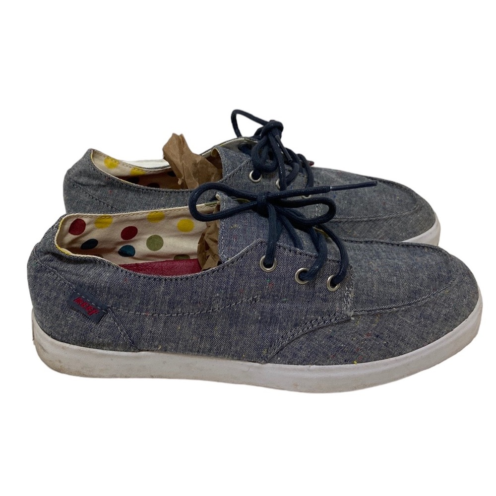 Reef Mens Deck Hand 2 TX RF-003342 Gray Moc Toe Lace Up Sneaker Shoes Size 7